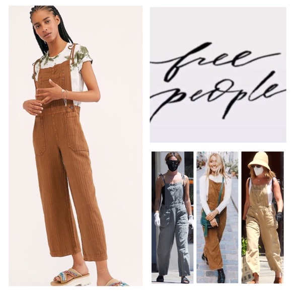 Free People Pants - 🆕Free People Natural Sights Overalls.  NWOT.
